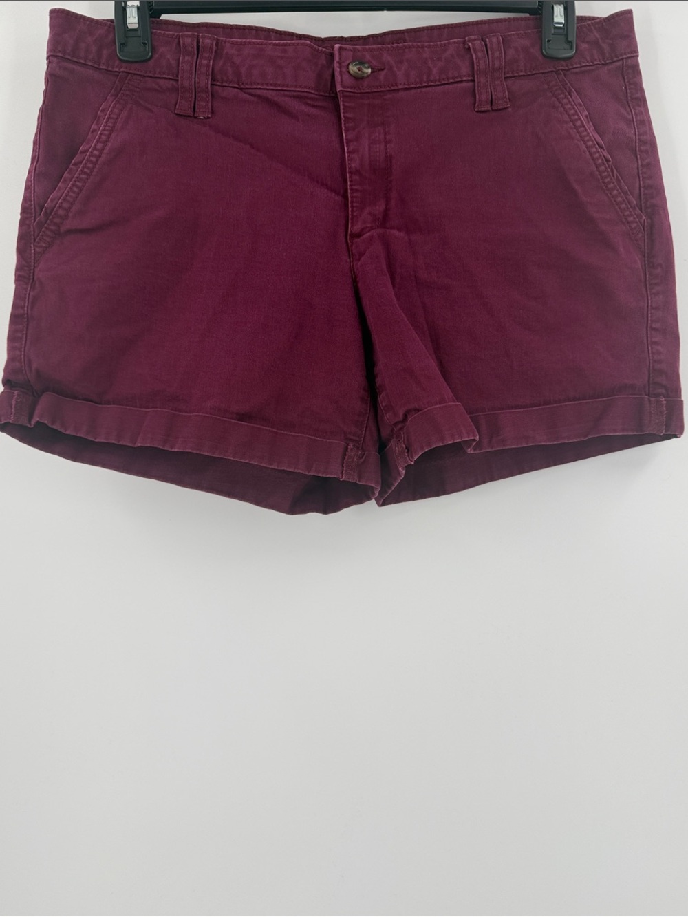 Arizona Jean Company Women's Maroon Cotton Casual Shorts